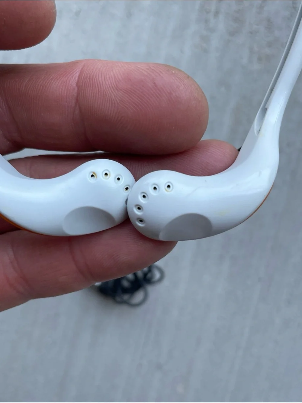 Sony MDR W014 Sports Walkman White Orange In Ear Headphones Tested Working